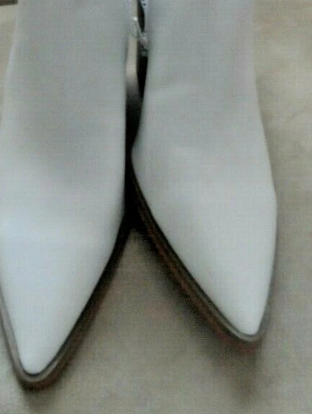 Steve Madden Charlene Leather Ankle Boots with Wooden Heel White Sz 8.5 New - Picture 7 of 13
